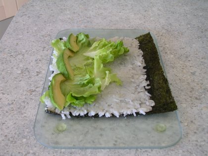 Maki salade avocat