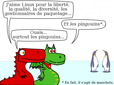 Geekscottes « J’aime les pingouins » cc by sa Johann nojhan Dréo